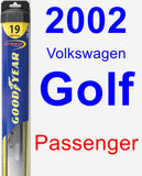 Passenger Wiper Blade for 2002 Volkswagen Golf - Hybrid