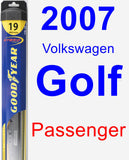 Passenger Wiper Blade for 2007 Volkswagen Golf - Hybrid