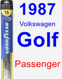 Passenger Wiper Blade for 1987 Volkswagen Golf - Hybrid