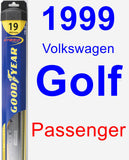 Passenger Wiper Blade for 1999 Volkswagen Golf - Hybrid