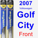 Front Wiper Blade Pack for 2007 Volkswagen Golf City - Hybrid