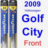 Front Wiper Blade Pack for 2009 Volkswagen Golf City - Hybrid