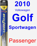 Passenger Wiper Blade for 2010 Volkswagen Golf Sportwagen - Hybrid