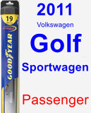 Passenger Wiper Blade for 2011 Volkswagen Golf Sportwagen - Hybrid