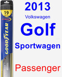 Passenger Wiper Blade for 2013 Volkswagen Golf Sportwagen - Hybrid