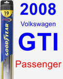 Passenger Wiper Blade for 2008 Volkswagen GTI - Hybrid