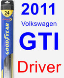 Driver Wiper Blade for 2011 Volkswagen GTI - Hybrid