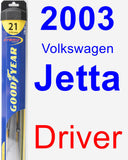 Driver Wiper Blade for 2003 Volkswagen Jetta - Hybrid