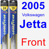 Front Wiper Blade Pack for 2005 Volkswagen Jetta - Hybrid