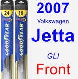 Front Wiper Blade Pack for 2007 Volkswagen Jetta - Hybrid