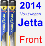 Front Wiper Blade Pack for 2014 Volkswagen Jetta - Hybrid