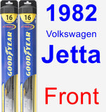 Front Wiper Blade Pack for 1982 Volkswagen Jetta - Hybrid