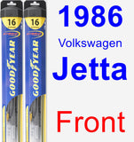 Front Wiper Blade Pack for 1986 Volkswagen Jetta - Hybrid