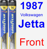 Front Wiper Blade Pack for 1987 Volkswagen Jetta - Hybrid