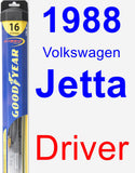 Driver Wiper Blade for 1988 Volkswagen Jetta - Hybrid