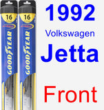 Front Wiper Blade Pack for 1992 Volkswagen Jetta - Hybrid