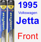 Front Wiper Blade Pack for 1995 Volkswagen Jetta - Hybrid