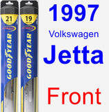 Front Wiper Blade Pack for 1997 Volkswagen Jetta - Hybrid