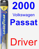 Driver Wiper Blade for 2000 Volkswagen Passat - Hybrid