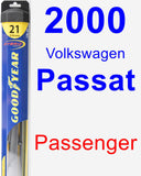 Passenger Wiper Blade for 2000 Volkswagen Passat - Hybrid