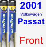 Front Wiper Blade Pack for 2001 Volkswagen Passat - Hybrid