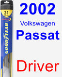 Driver Wiper Blade for 2002 Volkswagen Passat - Hybrid