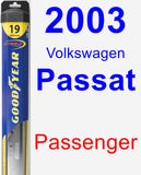 Passenger Wiper Blade for 2003 Volkswagen Passat - Hybrid