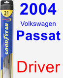 Driver Wiper Blade for 2004 Volkswagen Passat - Hybrid