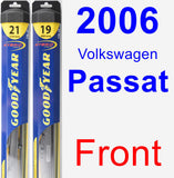 Front Wiper Blade Pack for 2006 Volkswagen Passat - Hybrid