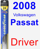 Driver Wiper Blade for 2008 Volkswagen Passat - Hybrid