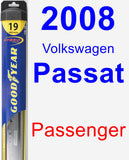 Passenger Wiper Blade for 2008 Volkswagen Passat - Hybrid