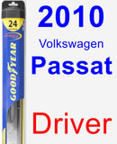 Driver Wiper Blade for 2010 Volkswagen Passat - Hybrid