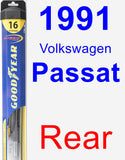 Rear Wiper Blade for 1991 Volkswagen Passat - Hybrid