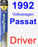 Driver Wiper Blade for 1992 Volkswagen Passat - Hybrid