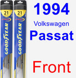 Front Wiper Blade Pack for 1994 Volkswagen Passat - Hybrid