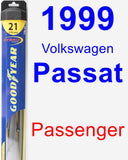 Passenger Wiper Blade for 1999 Volkswagen Passat - Hybrid