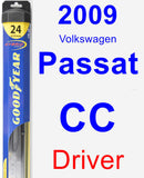 Driver Wiper Blade for 2009 Volkswagen Passat CC - Hybrid