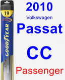 Passenger Wiper Blade for 2010 Volkswagen Passat CC - Hybrid