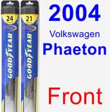 Front Wiper Blade Pack for 2004 Volkswagen Phaeton - Hybrid