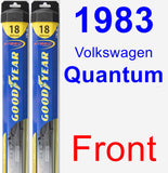 Front Wiper Blade Pack for 1983 Volkswagen Quantum - Hybrid