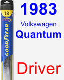 Driver Wiper Blade for 1983 Volkswagen Quantum - Hybrid