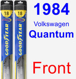 Front Wiper Blade Pack for 1984 Volkswagen Quantum - Hybrid