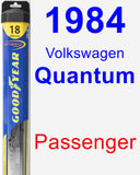 Passenger Wiper Blade for 1984 Volkswagen Quantum - Hybrid