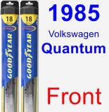 Front Wiper Blade Pack for 1985 Volkswagen Quantum - Hybrid