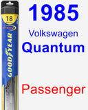 Passenger Wiper Blade for 1985 Volkswagen Quantum - Hybrid