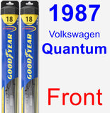 Front Wiper Blade Pack for 1987 Volkswagen Quantum - Hybrid