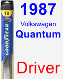 Driver Wiper Blade for 1987 Volkswagen Quantum - Hybrid