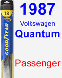 Passenger Wiper Blade for 1987 Volkswagen Quantum - Hybrid