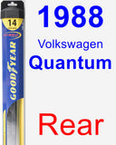 Rear Wiper Blade for 1988 Volkswagen Quantum - Hybrid