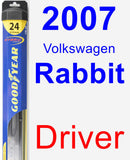 Driver Wiper Blade for 2007 Volkswagen Rabbit - Hybrid